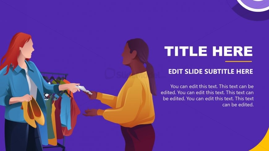 PowerPoint Template Slide for Garage Sale