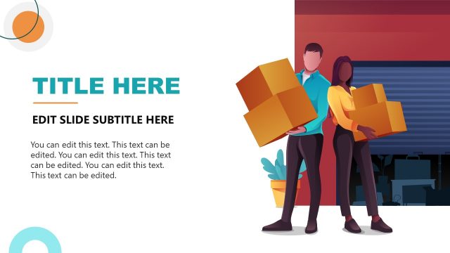 Slide with Human Illustrations – Second-Hand Sale PPT Slide