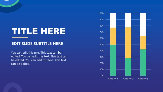 NFT PPT Template Slide with Columns Chart