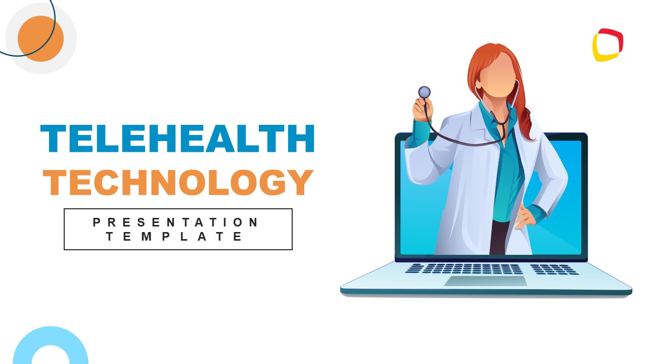 Cover Slide for Telehealth PPT Template 