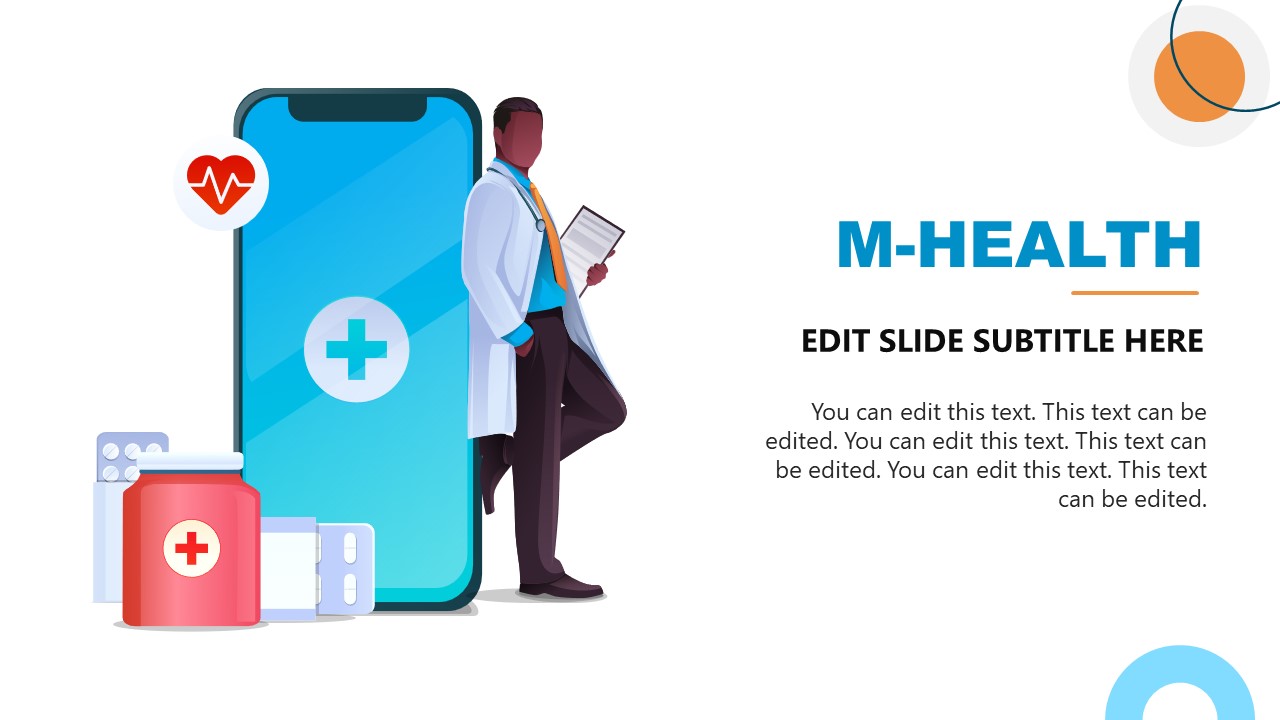 Editable Template Slide for M-Health