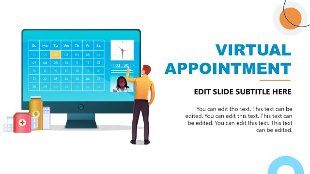 Virtual Appointment Infographic Scene for PowerPoint