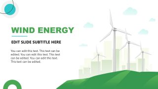 Wind Energy Slide with Wind Tribune Background