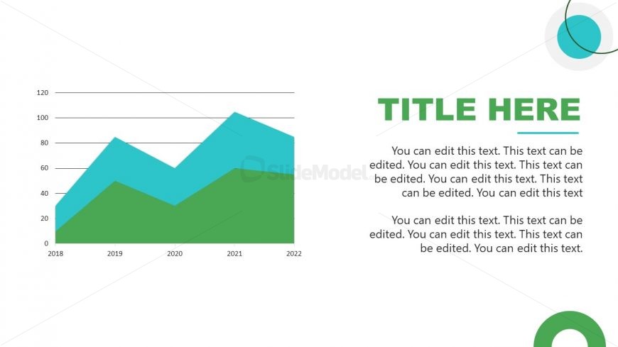 Area Chart Slide of Renewable Energy PPT