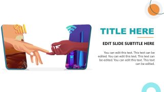 Editable Slide Design with Human Hand Illustration