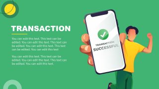 Transaction Slide Presenting Online Transaction Concept