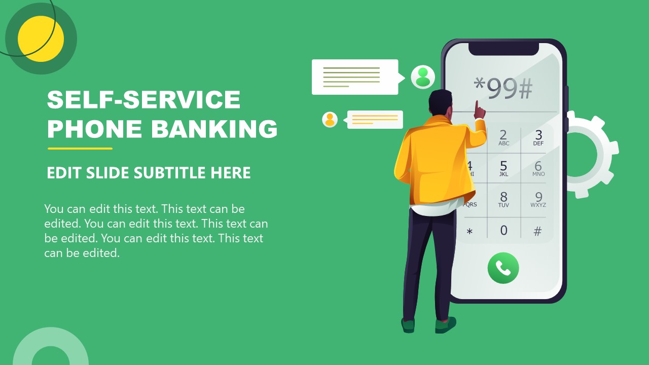Self Service Phone Banking Concept Slide in Digital Banking Presentation