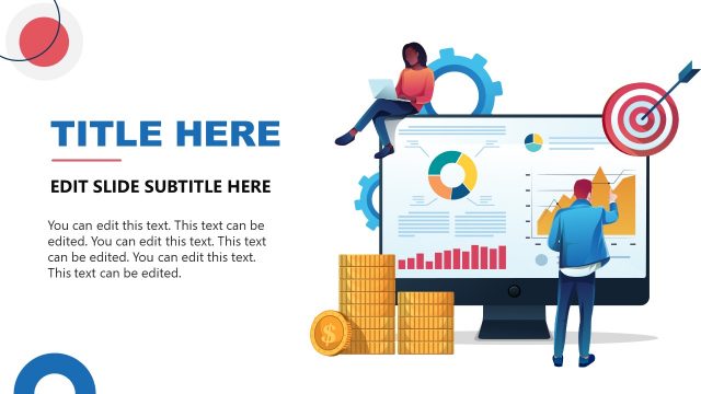 Graphs on Screen Infographic Scene for PPT