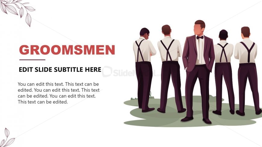 Editable PPT Slide for Groomsmen