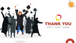 Thankyou Slide Template of Graduation Ceremony Template 