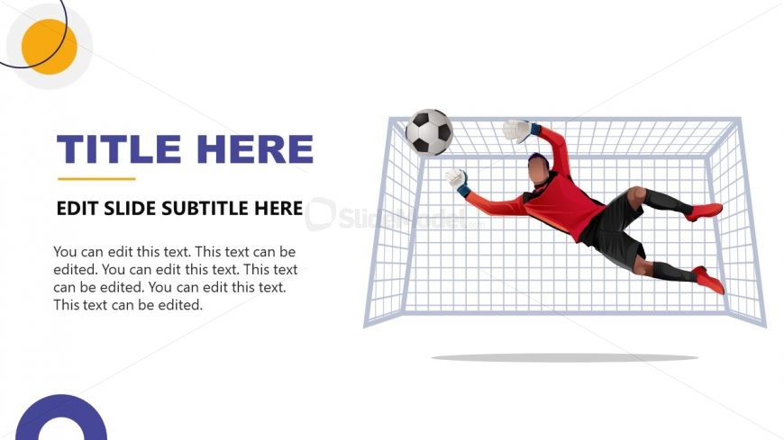 Goalkeeping Scene for PPT Presentation