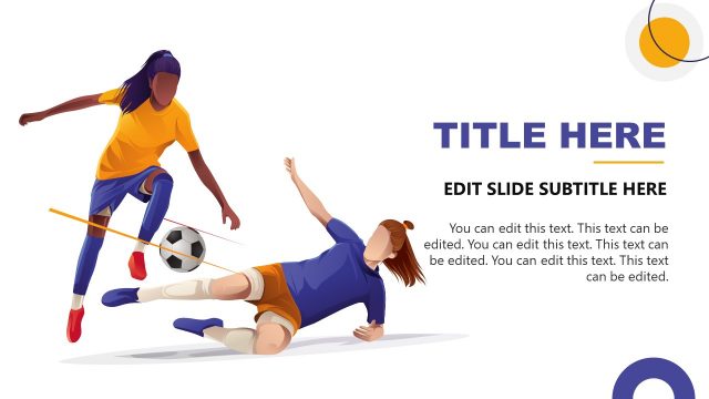 Soccer Player Human Character Editable Slide Template