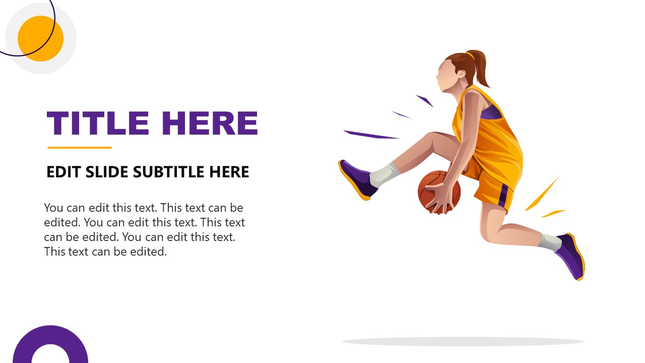 PowerPoint Slide for Female Player Leg Shot Scene