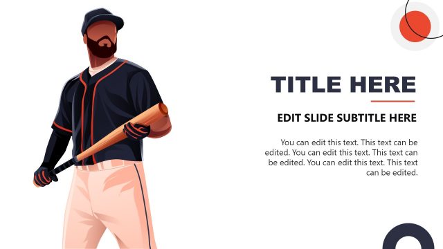 Male Player Human Character for Baseball Template