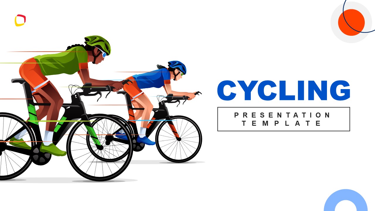 Editable Title Slide for Cycling PPT Template