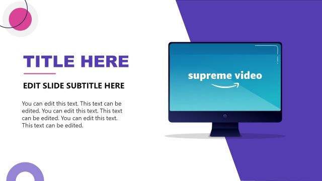 Logo Slide with LCD Illustration for Streaming Service Providers