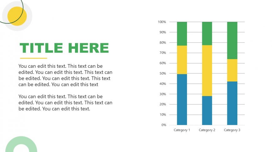 Editable Bar Chart Slide Design for BioTech presentation