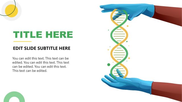 BioTech PowerPoint Template with DNA Diagram