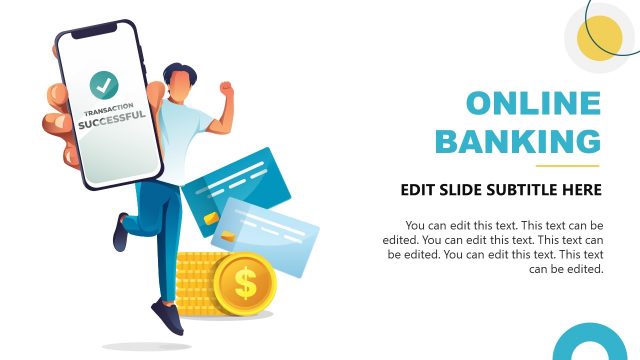 Online Banking Slide with Human Illustration