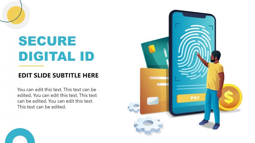 Editable Digital ID Slide Template with Finger Print Visual