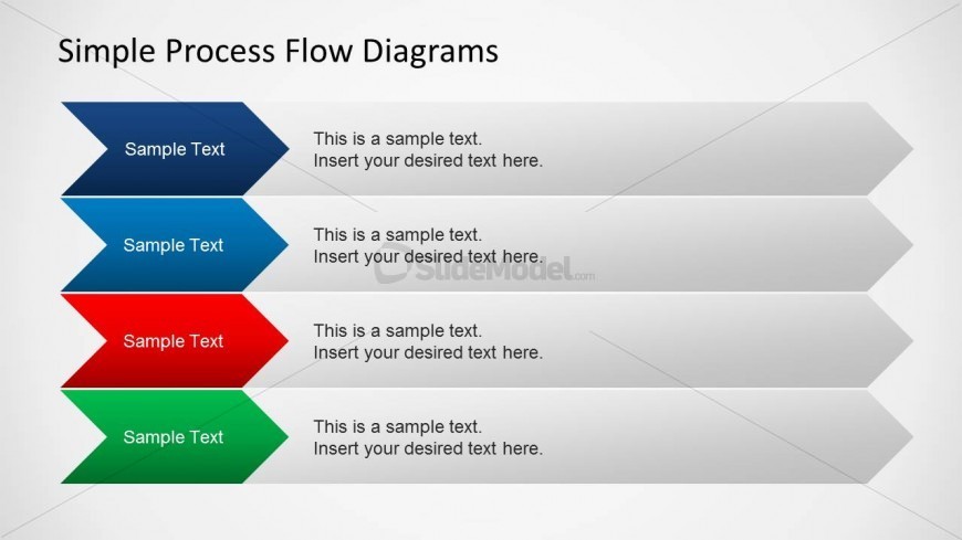 Chevron Slide Design with Process Flow for PowerPoint 