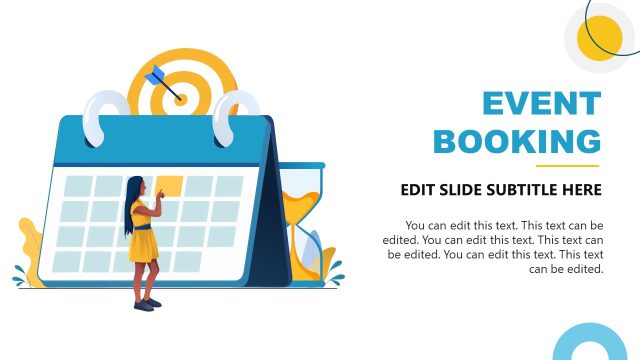 Event Booking Calendar Infographic Slide