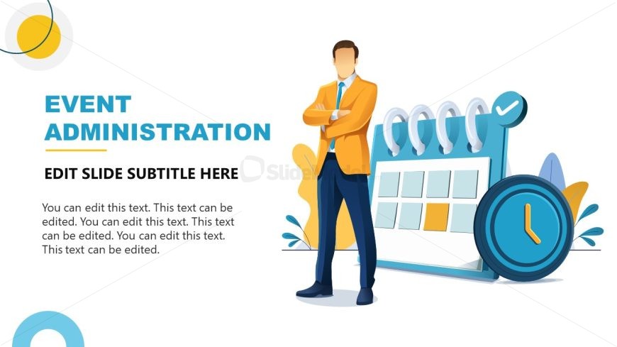 Editable Event Administration Slide for PowerPoint