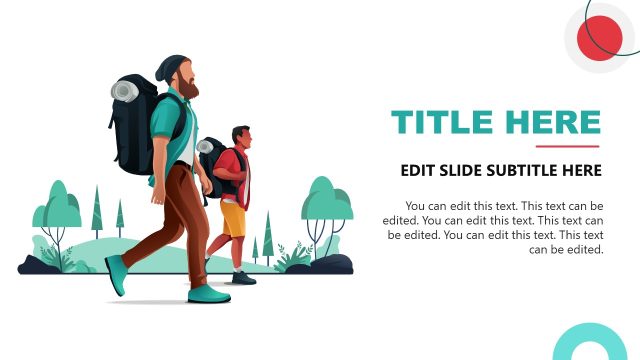 Hiking Human Characters PowerPoint Illustration