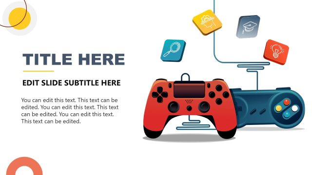 Serious Games Slide Template with Joy Stick Illustration