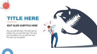 Editable Slide with Monster Scene for PPT Presentation