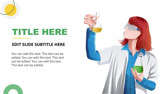 PPT Slide Template with Scientist Doing An Experiment