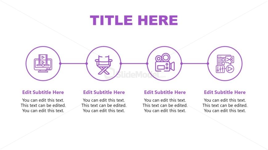 Process Slide with Infographic Icons