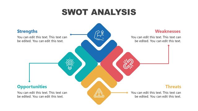PowerPoint Template Slide for SWOT Analysis