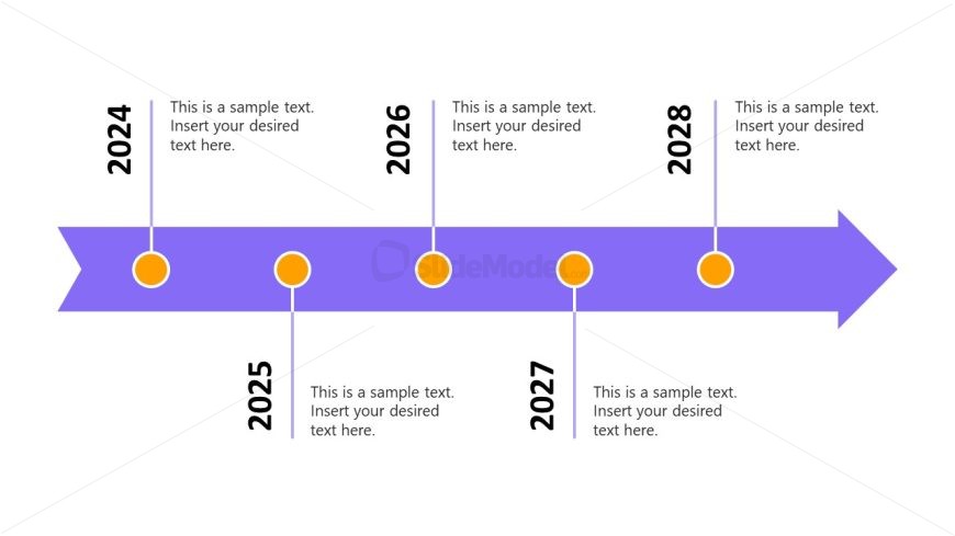 Real Estate Business Plan Template - Timeline Slide