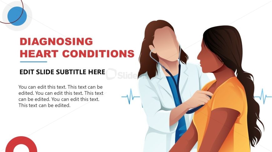 Diagnosing Heart Conditions Slide - Cardiology PowerPoint Template Slide 