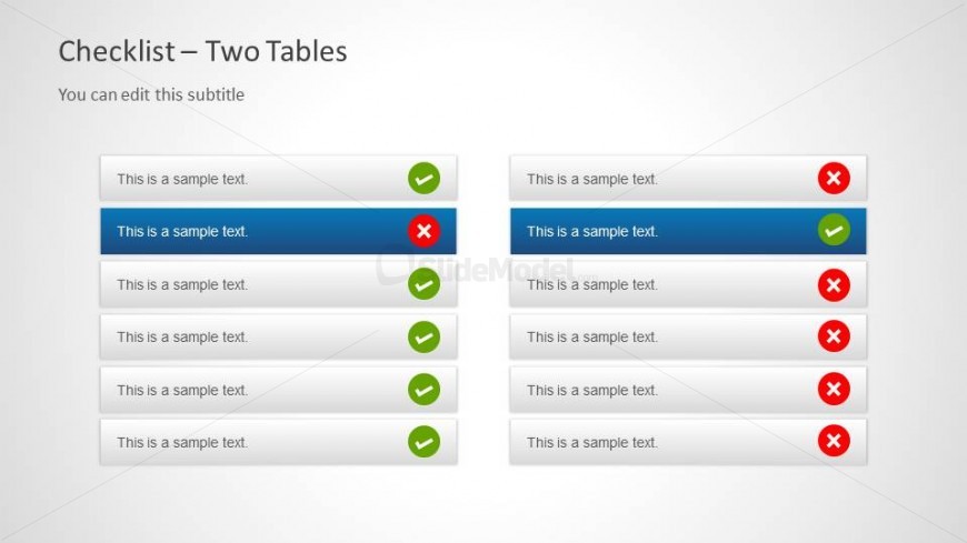 Checklist Table