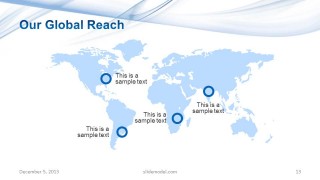 Company Profile Global Reach with World Map Illustration