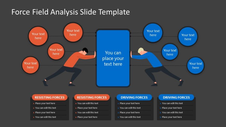 PPT Slide Template for Force Field Analysis