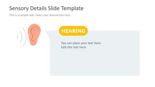 PPT Template Slide for Hearing Sense Presentation