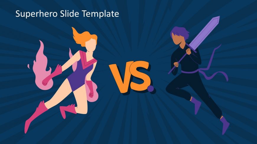 Comparison Slide for Superhero PPT Template