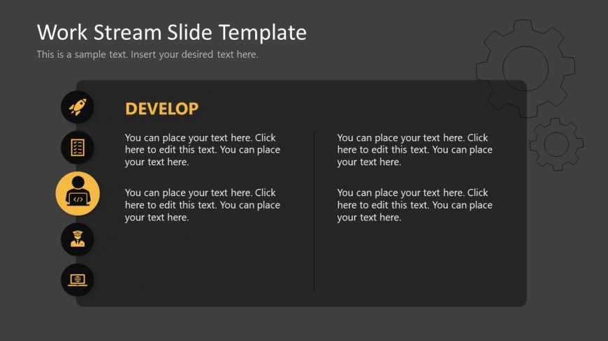 Editable Work Stream PPT Slide