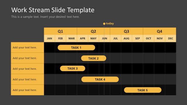 Editable Work Stream Slide PPT Template