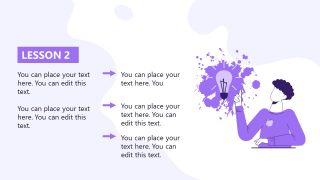 PowerPoint Lessons Learned Template Slide for Lesson Two