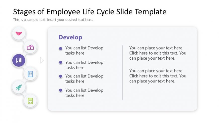 Editable Slide for Develop Stage of Employee Life