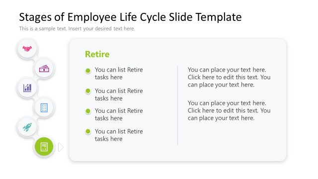 Retire Stage of Employee Life PPT Template
