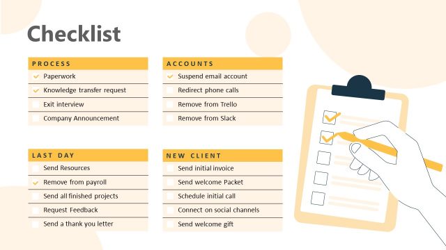 Checklist Slide for Client Offboarding Slide Template