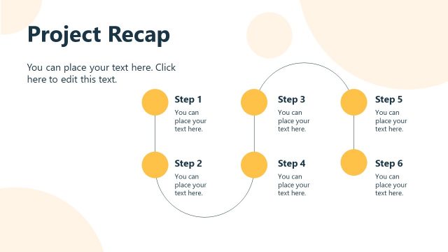 Project Recap Process Diagram with Placeholder Text