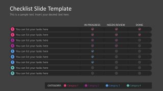 Infographic Slide Design with Nine Rows Presentation Template