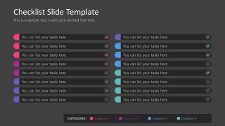 Checklist Presentation Layout with Two Columns