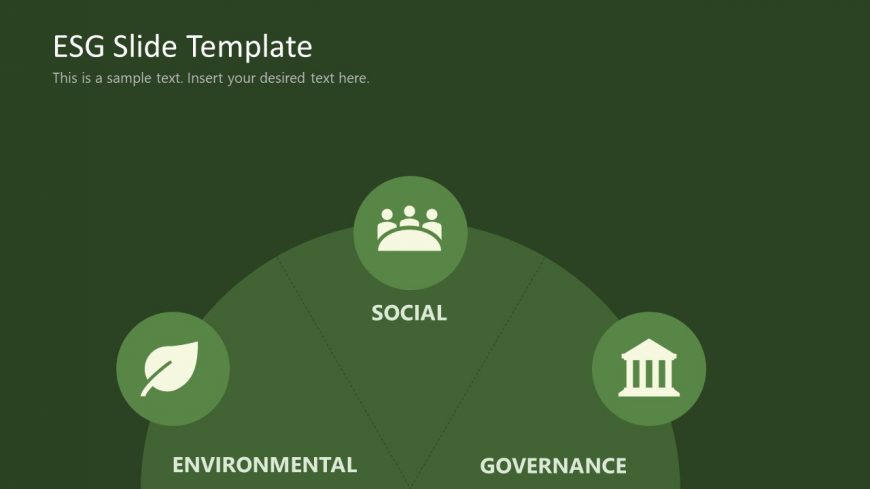 Editable ESG Semi Circle Diagram for PowerPoint